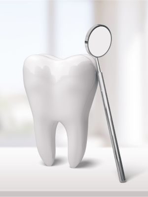 Dentista vigo, un diente con un espejo de dentista